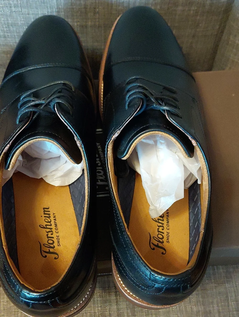 Florsheim Men's Black Leather Rucci  Oxford Dress Shoes Size 10.5